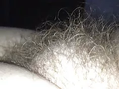 Šoninis vaizdas mano žmonos ilgas minkštas gauruotas pūlingas